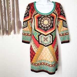 Flying Tomato Tribal Knit Sweater Dress